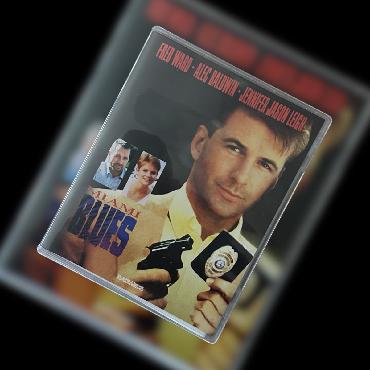 One of the first releases from @Frangipane13's @FilmsRadiance & it's one of my favourites, 1990's MIAMI BLUES starring Fred Ward, Alec Baldwin & Jennifer Jason Leigh. The Obi Strip is a nice touch #radiancefilms #miamiblues #bluray #fredward #alecbaldwin #jenniferjasonleigh