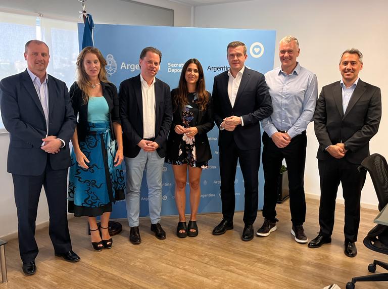 wada_ama's tweet photo. The WADA delegation led by our President @WitoldBanka and DG Olivier Niggli continue their meetings in Argentina, afternoon with the Secretaria Nacional de Deportes. Important discussions for the good of #cleansport #juegolimpio. https://t.co/vN5sGaVuuK