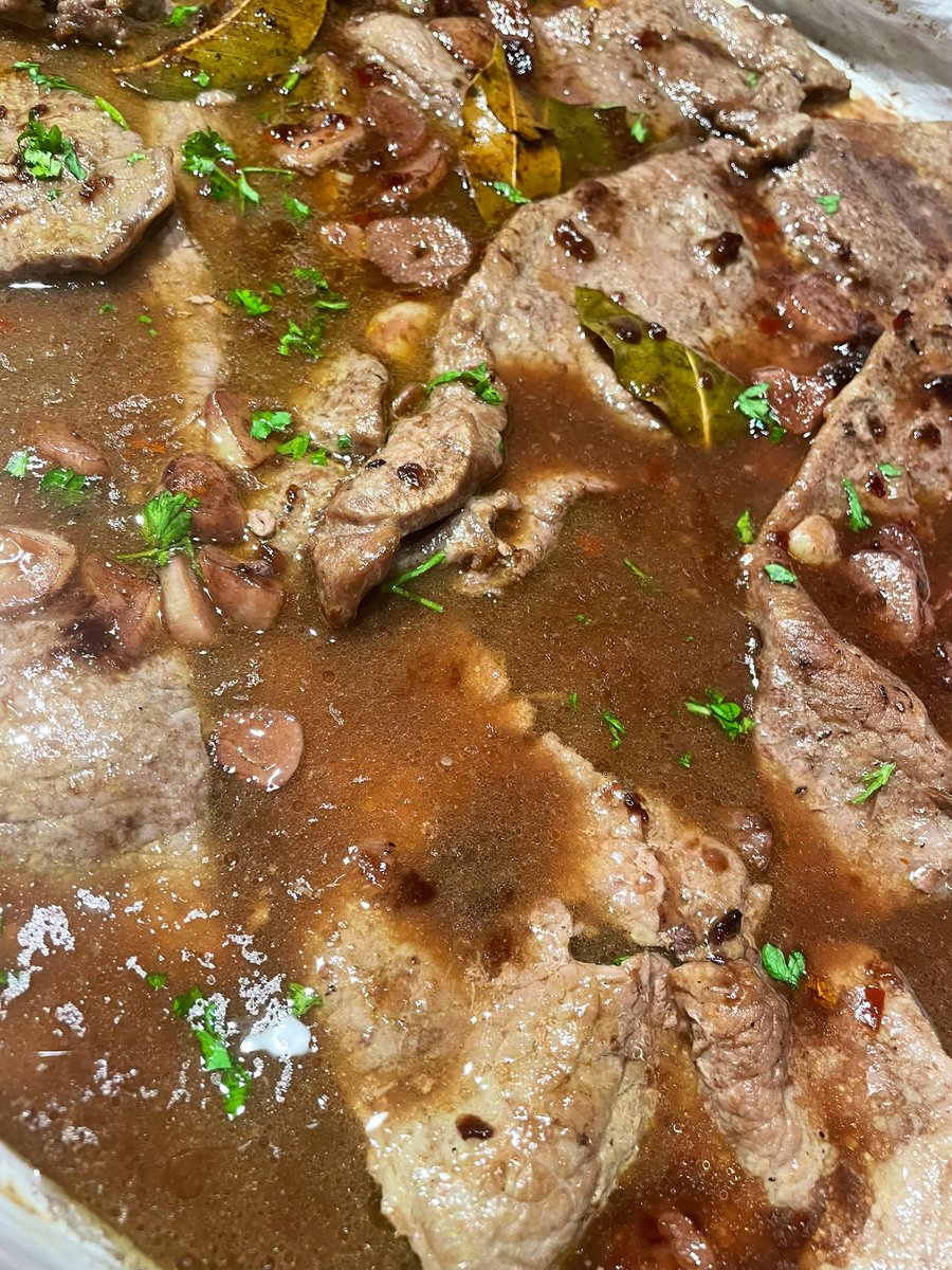 Crissie on Twitter "Dinner pan seared veal in red wine sauce with