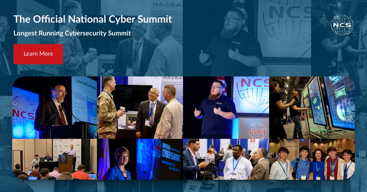 The NCS is in its 13th year!  We are proud of the partnership of @CyberHuntsville and @NAC-ISSA.  Together this team has created the North Alabama Cybersecurity Conference, the Southeastern Cybersecurity Summit to what we know today as the National Cyber Summit!