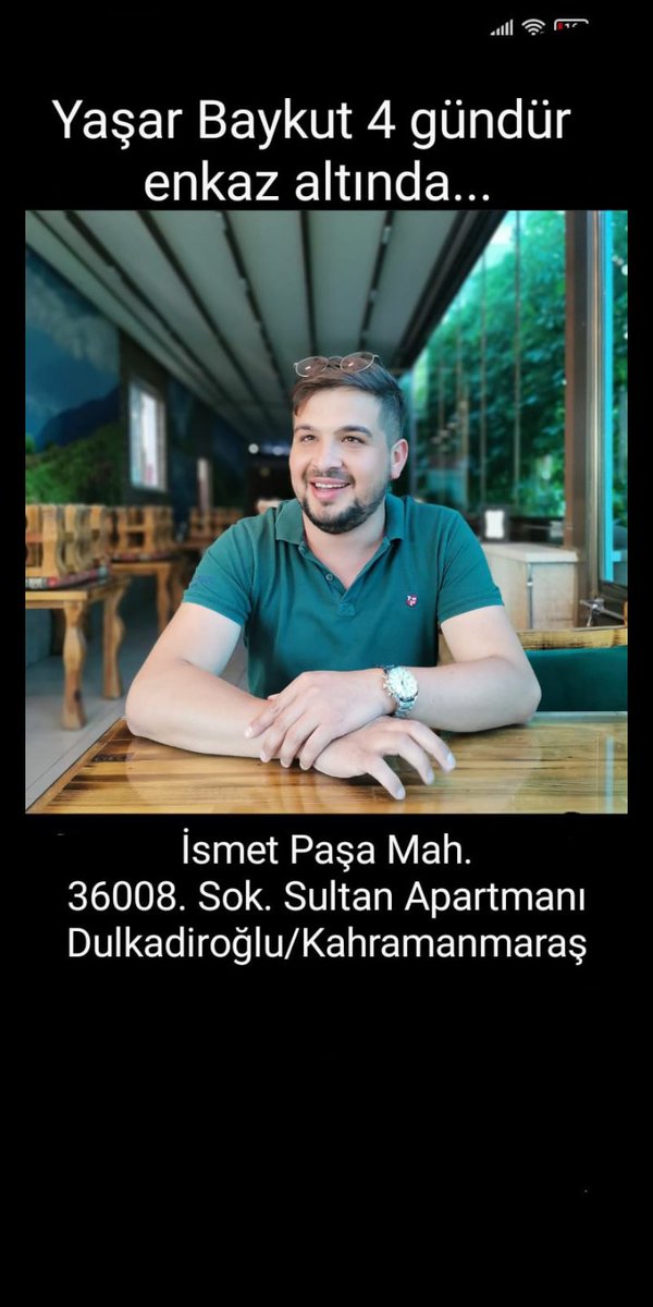 Yaşar arkadaşımıza umut olun lütfen! Enkazdan ses geldiği ve canlı kişilerin olduğu görülmektedir.
Enkaz çalışmasının hızlanması için basın mensuplarının bölgede yapılan çalışmayı takip etmesini ve afetzedelere ses olmasını talep ediyoruz. 
@FOXhaber  <a href="/ankahabera/">ANKA Haber Ajansı</a>  <a href="/halktvcomtr/">Halk TV</a>