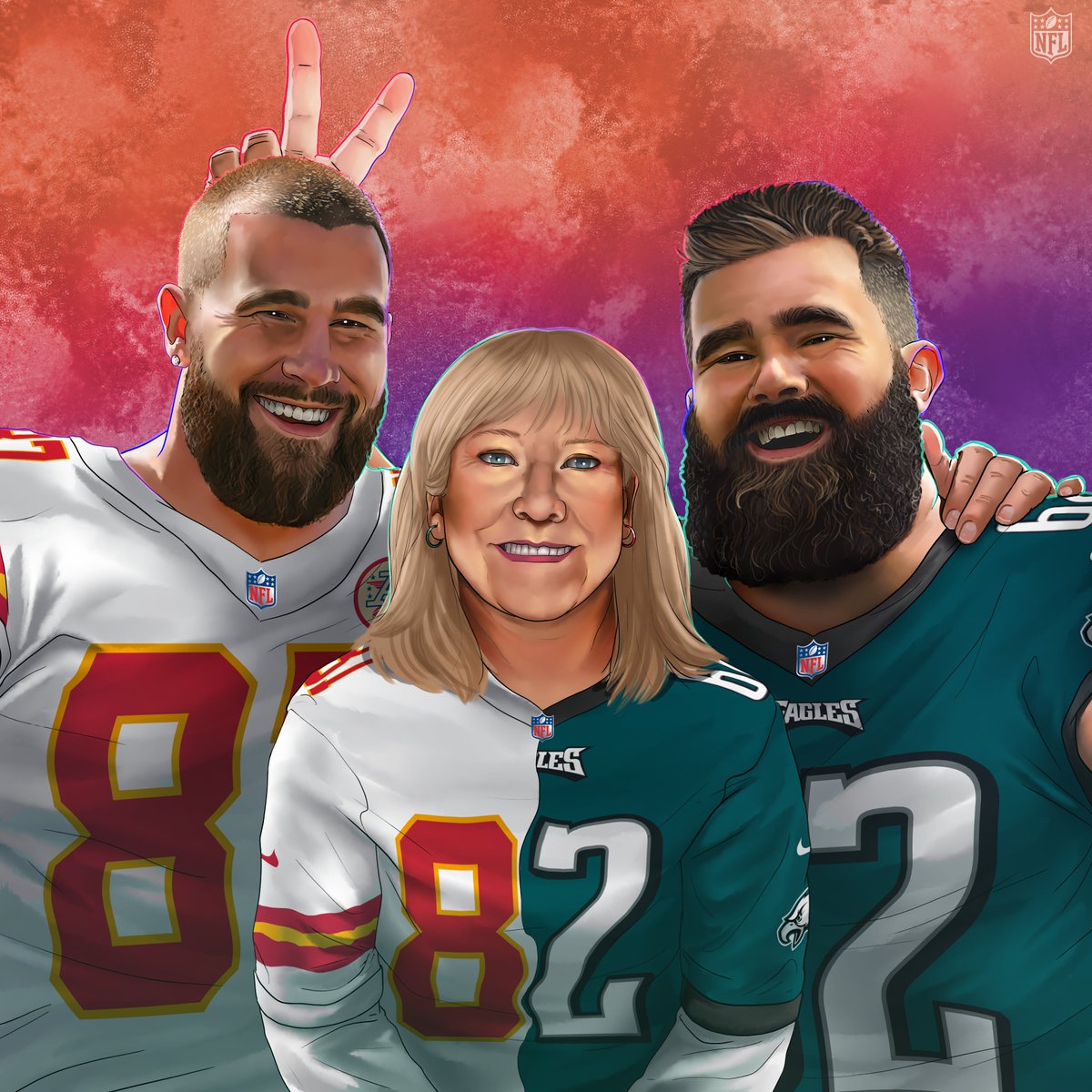 It’s a win-win for Donna in the Kelce Bowl ❤️ <a href="/dkelce1/">Donna Kelce</a>  #SBLVII