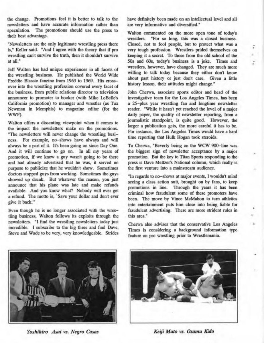 Wrestling Magazine on Twitter "The Evolution of Newsletters by Mike Tenay"