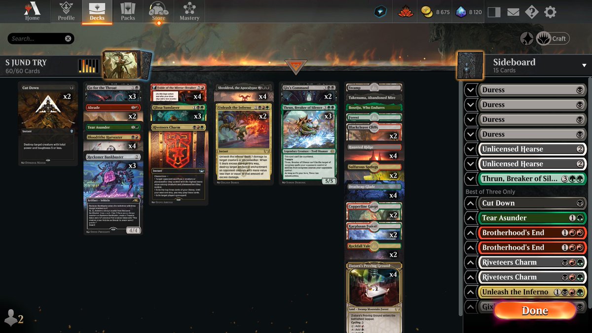 SananesDavid's tweet photo. 5-0 in traditional standard event  with my JUND MIDRANGE  at 1st try
list and untapped on comment, have fun ^^
@mtgazone
@ArenaDecklists
@fireshoes https://t.co/w3UvBCLwpZ