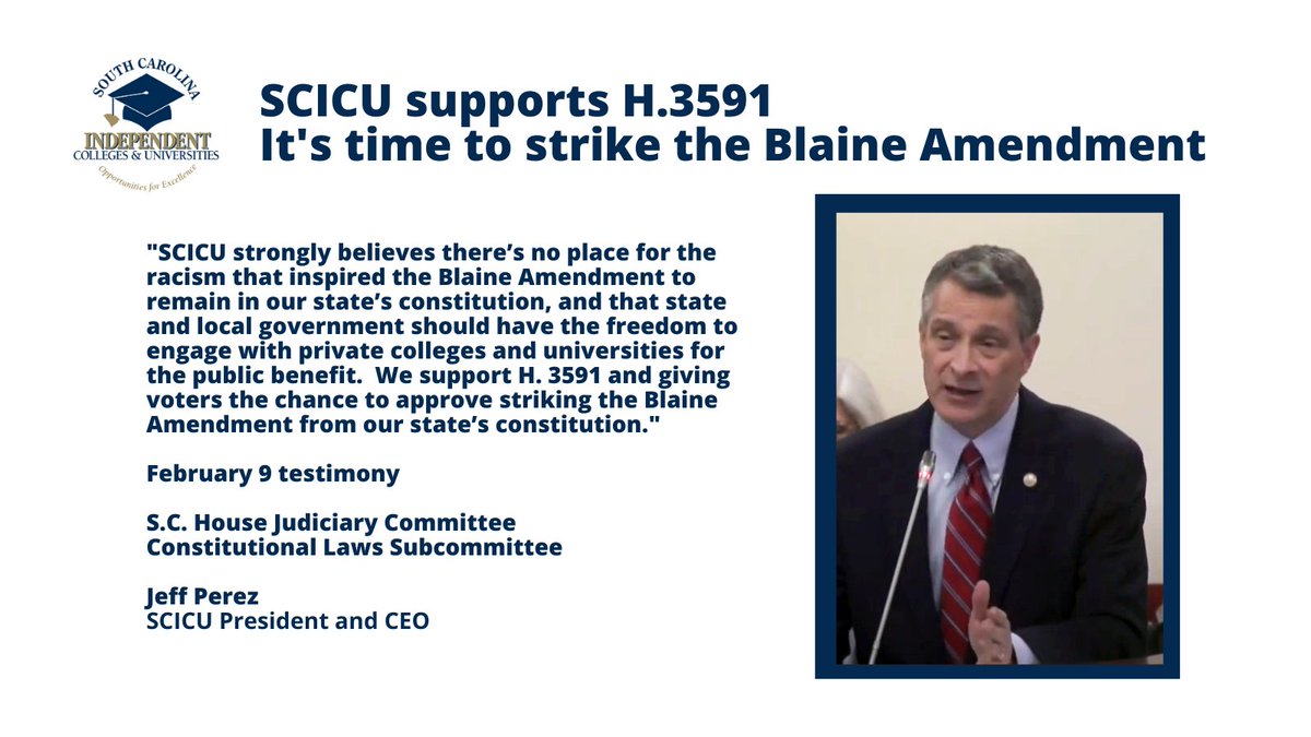 SCICU President (@scicu_president) on Twitter photo #SCICU thanks S.C. House Speaker @MurrellSmith for introducing H.3591 and Reps. <a href="/FortMillRaye/">Raye Felder</a>, <a href="/HaddonforChair/">Patrick B. Haddon</a>, <a href="/BrandonNewton7/">Brandon Newton</a>, <a href="/westonnewton120/">Weston Newton</a>, <a href="/Jscottpace/">Jordan Pace</a>, <a href="/TaylorSCHouse/">Rep. Bill Taylor</a>, <a href="/RepAnneThayer/">Anne Thayer</a>, Rep. Jay West, and <a href="/yowforhouse/">Richie Yow SC House 53</a> for sponsoring the bill. scicu.org. #SCICU thanks S.C. House Speaker @MurrellSmith for introducing H.3591 and Reps. <a href="/FortMillRaye/">Raye Felder</a>, <a href="/HaddonforChair/">Patrick B. Haddon</a>, <a href="/BrandonNewton7/">Brandon Newton</a>, <a href="/westonnewton120/">Weston Newton</a>, <a href="/Jscottpace/">Jordan Pace</a>, <a href="/TaylorSCHouse/">Rep. Bill Taylor</a>, <a href="/RepAnneThayer/">Anne Thayer</a>, Rep. Jay West, and <a href="/yowforhouse/">Richie Yow SC House 53</a> for sponsoring the bill. scicu.org.