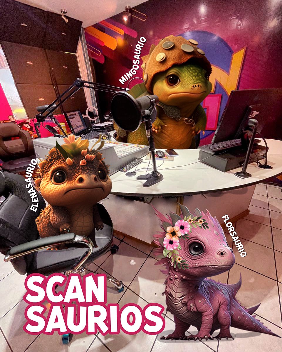 Scansaurios en cabina del poder latino 96.1 🦕😎 <a href="/ElenaVillatoro/">ElenaVillatoro</a> <a href="/djmingo7/">@djmingo7</a> <a href="/FlorLandaverde7/">Florencia Landaverde</a> Baby Dinosaurios #elsalvador