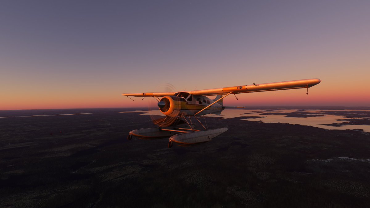 JCCattleCo's tweet photo. Some shots from our float trip in Canada yesterday @KenmoreAir #msfs2020 #dhc2beaver #flightsim #maggie https://t.co/47dYlkdfeY