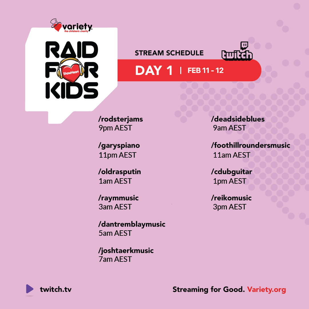 varietyvic's tweet photo. You ❤️ music + You ❤️ streaming - here’s your chance to be a part of something BIG! ShowHeart is a virtual four-day Twitch charity concert featuring up to 40+bands and artists from across the world. Broadcast live on Twitch over a series of days celebrating ❤️ month, February. https://t.co/RYHnTKpabw