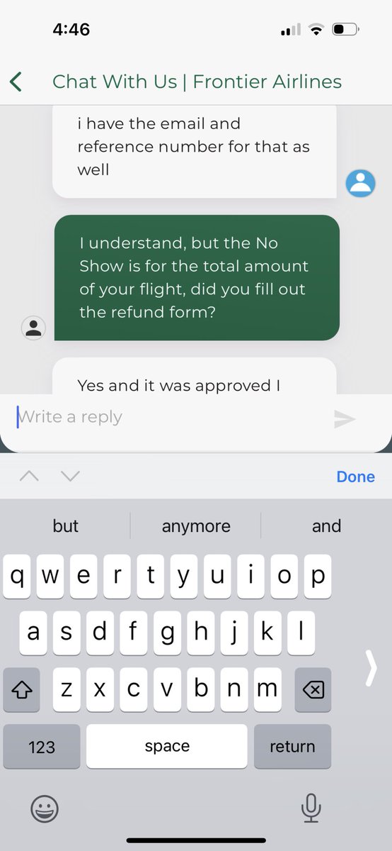 DaRealWorkTime's tweet photo. @FlyFrontier has given some the worst service imaginable I canceled my flight due to delays it was over 4hrs late I issued for a refund and it was approved 2 weeks later still no refund I contact them this is there response 1st saying I was a no show then telling me stay tuned https://t.co/5OnW6WvPsQ