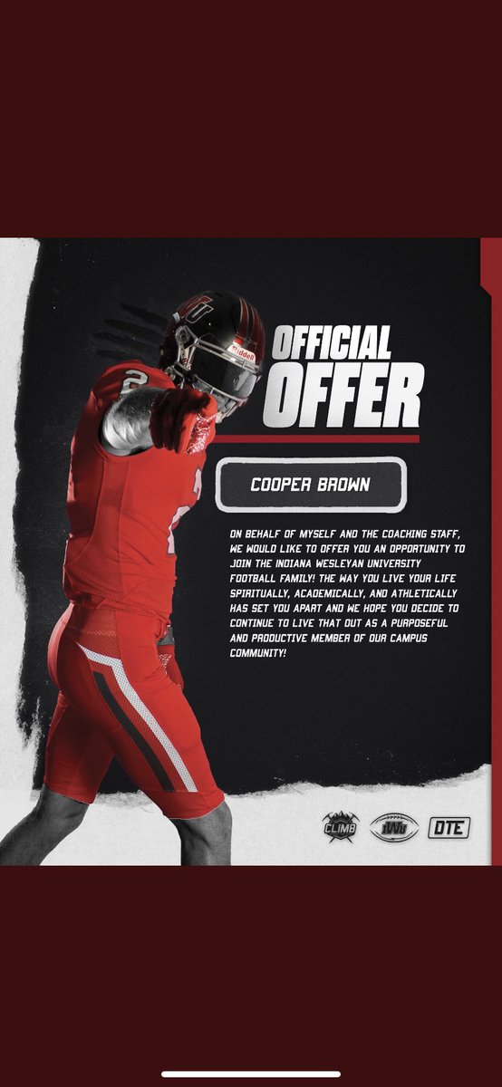 Blessed to receive an offer from Indiana Wesleyan University 💪@CoachBeyerIWU