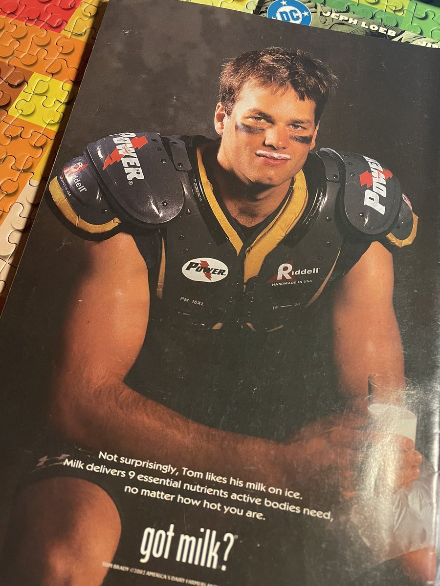 Just found this old add #gotmilk <a href="/TomBrady/">Tom Brady</a> #dccomics