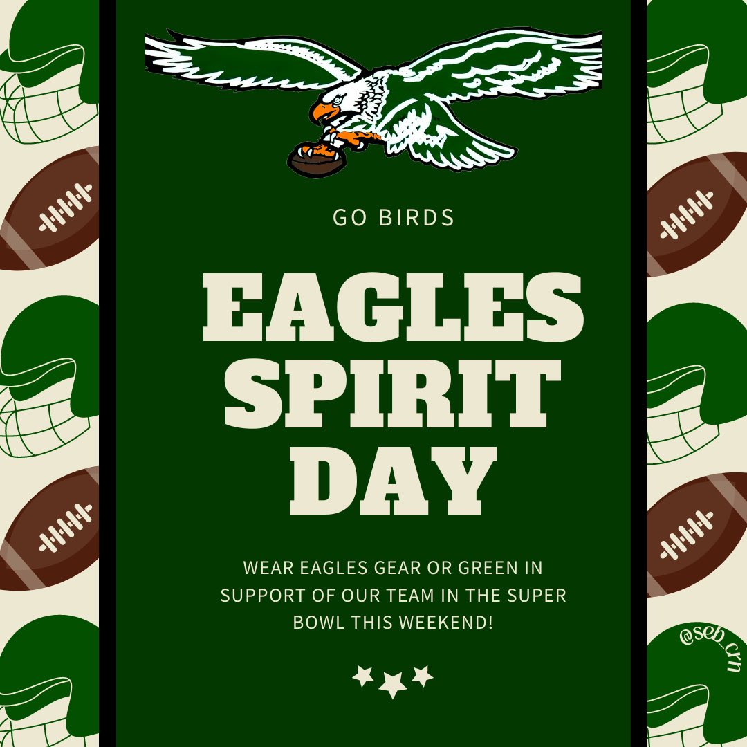 EAGLES SPIRIT DAY TOMORROW! GO BIRDS🦅🦅