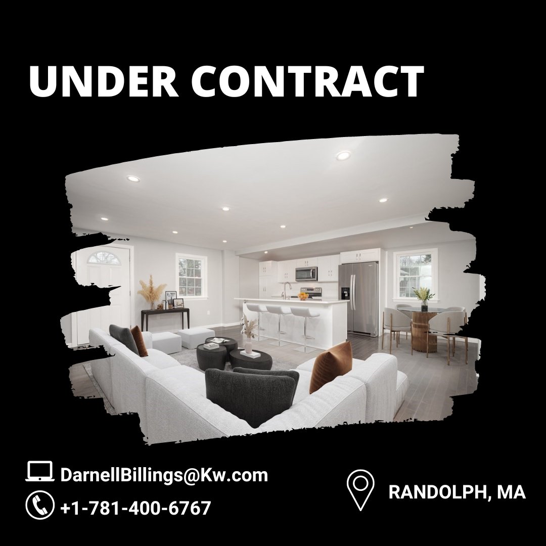 RealtorDarnell's tweet photo. This Single Family Home is officially #undercontract 

Located in Randolph, MA. https://t.co/Umidz71HiP