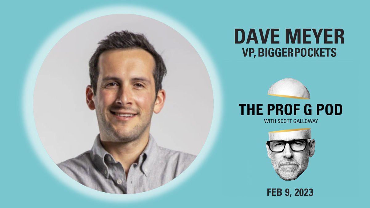 profgalloway's tweet photo. Spoke to Dave Meyer, VP of data &amp; analytics at @BiggerPockets, abt US residential &amp; commercial real estate, how to think about investing in various real estate markets, and his predictions for the year ahead 
https://t.co/qu3bvv83nG https://t.co/8mXWF9Pfvb