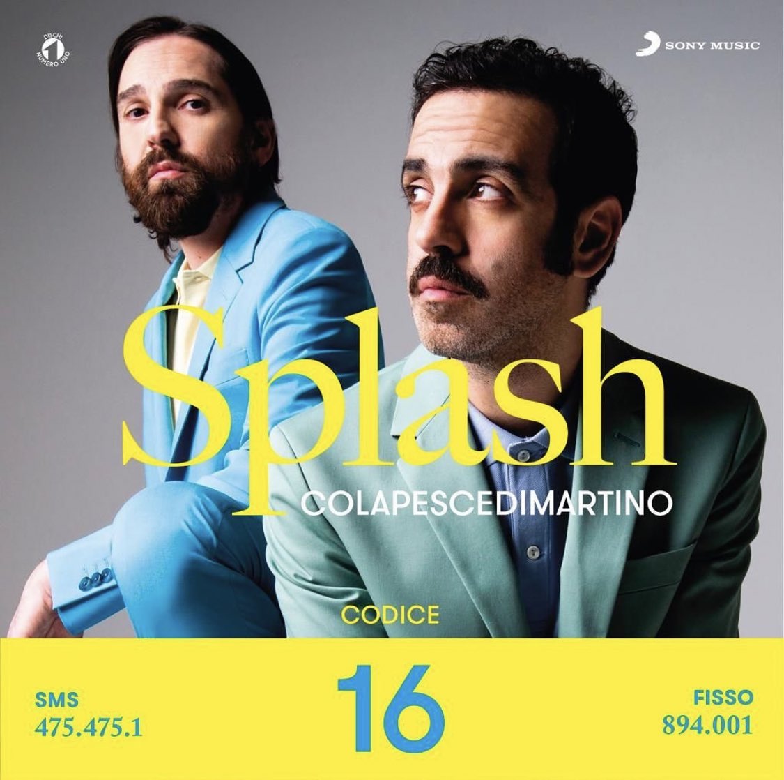 Codice 16 per votare Colapesce e Dimartino a #Sanremo2023 !!!