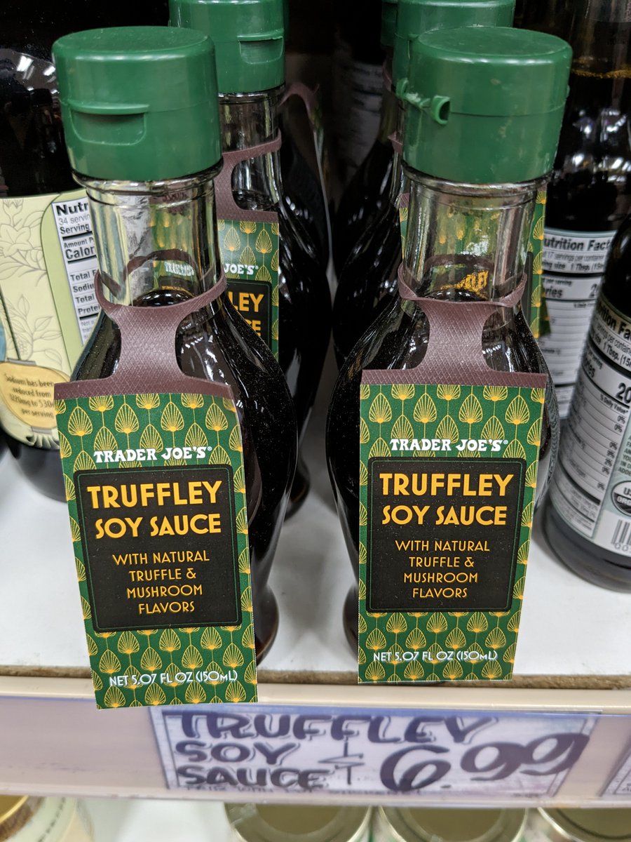 I would say that there is basically no chance that I'm going to get home from #TraderJoes and not consume a tiny spoonful of this, direct. Just a dash of it, just for a second, just to see how it tastes. 🚀 #truffle #truffleoil #soysauce #Dallas #Texas