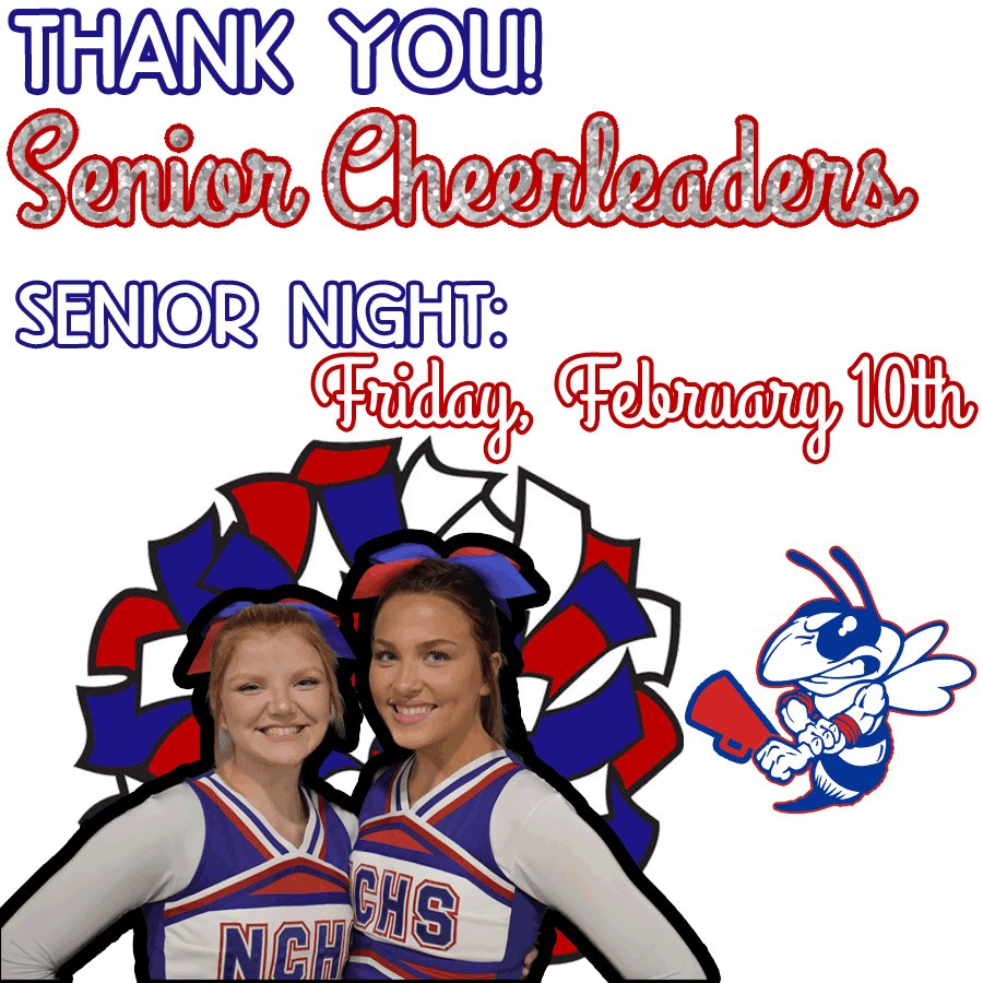NCHS Stuco (@nchsfans) on Twitter photo Friday, February 10 is senior night for our NCHS boys basketball and cheerleaders!! come out and support our seniors!! Friday, February 10 is senior night for our NCHS boys basketball and cheerleaders!! come out and support our seniors!!