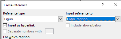 am_francis's tweet photo. I know this is a very specific, very nerdy complaint.... but really... who decided the default should be "insert entire caption" #MSWORD references?  Who does this? Why???? https://t.co/cHtwLOCSk5