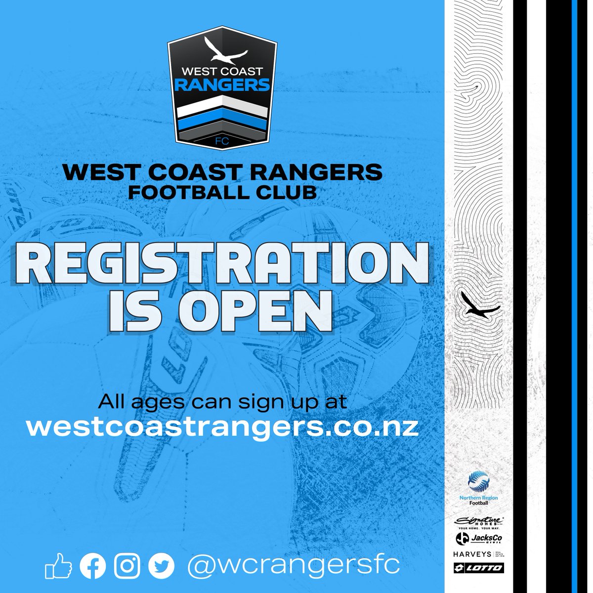 Registrations are open to come play for the best little club out west. Come become a Ranger! and embrace the Black &amp; Blue🖤💙 🤍🔥 westcoastrangers.co.nz
<a href="/NRF_Football/">Northern Region Football</a>
