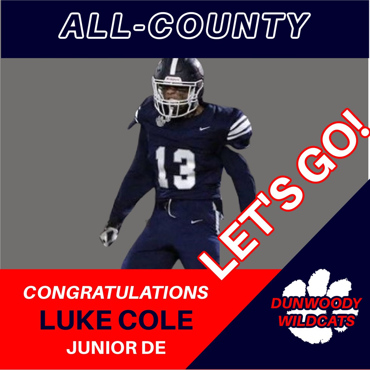 CoachMikeNash's tweet photo. CONGRATS LUKE COLE! JUNIOR DE https://t.co/7ArHAVxXN0