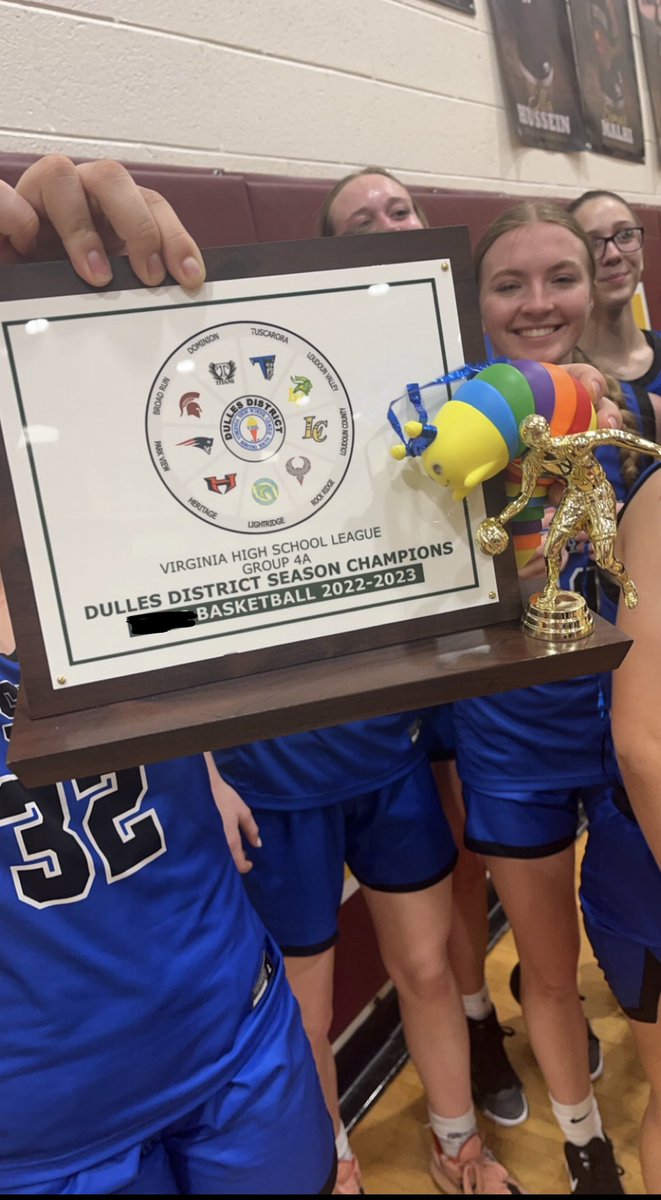 These girls (and squiggles) did it. Undefeated in district play. Beating number 2 broad run tonight to end it 72-39. <a href="/_GraceMiddleton/">Grace Middleton</a> finishes with 28 points 7 steals, <a href="/AlysaCarrigan/">Alysa</a> 13 points and 6 rebounds and <a href="/CamrynWorley/">Camryn Worley</a> 12 points. Regular season district champs!
