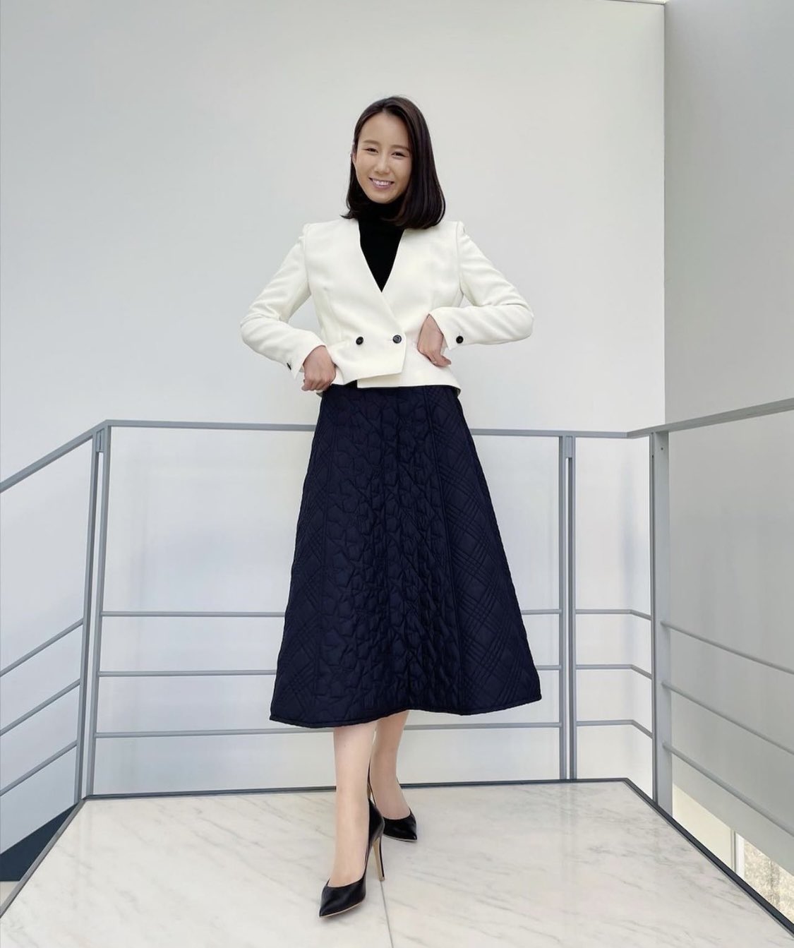 AKIKO OGAWA 白ジャケット フレア袖型 新品未使用 森川夕貴アナ着用 Outfit 1.4 Akiko Ogawa 2.3 Dresslave #outfit #衣装 #fashion