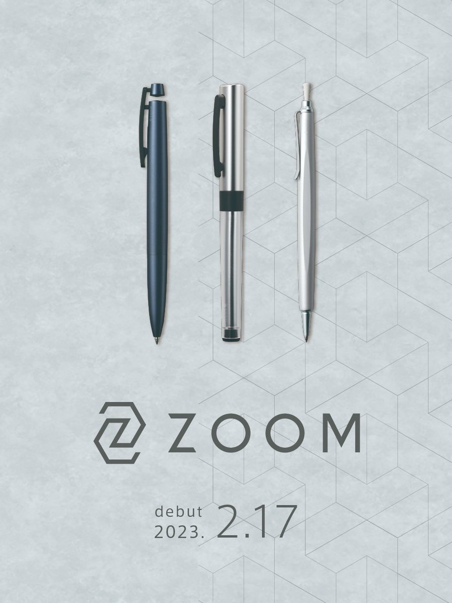 はじめまして新しいZOOMです。

私たちZOOMは1986年から続くデザイン筆記具ブランドです。この度リブランディング行いました。
日本発のコンテンポラリーデザインペンを目指し、日本の技術と感性をベースにした、より自由で新しいスタイルのペンを皆さんへお届けします。
bit.ly/3YBSjBO