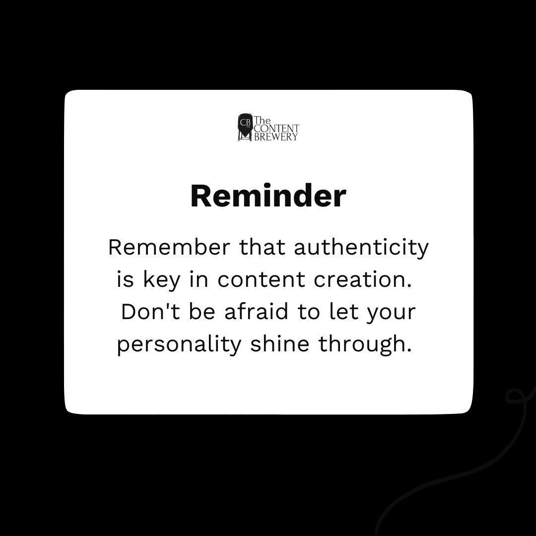 ContentBrewery's tweet photo. Remember that authenticity is key in content creation. Don't be afraid to let your personality shine through.
#contentcreation #authenticity #creativity #copywriting #contentmarketing
#digitalmarketing #contentcreationtips #contentcreationideas https://t.co/lnXJTOBOLt