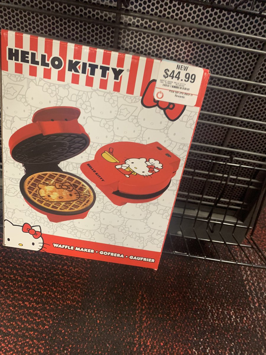 Tony06019361's tweet photo. Ok Twitter. Would you rather get the hello kitty waffle or hello kitty grilled cheese maker? https://t.co/rMKKFCEJcS