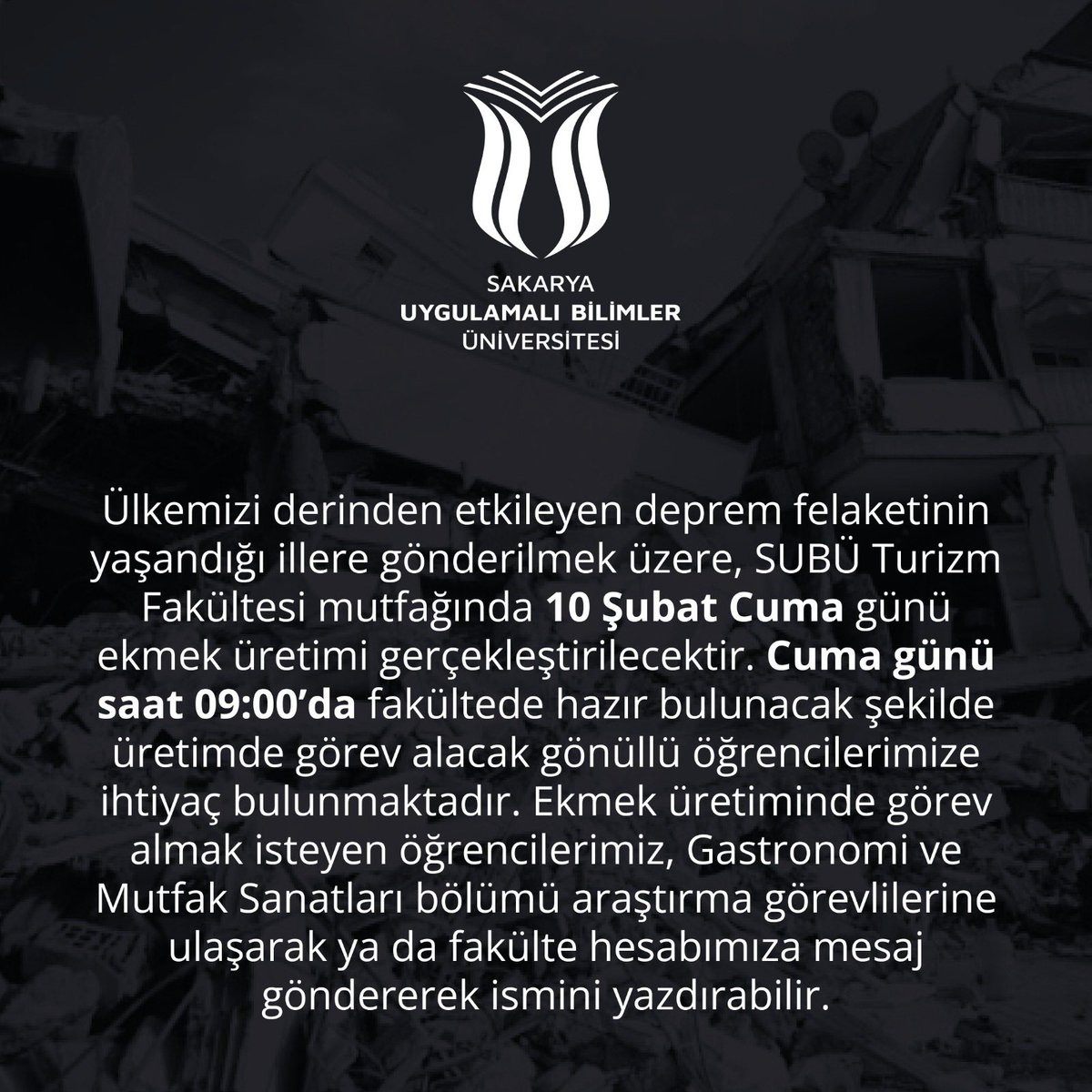 SUBÜ Turizm Fakültesi (@subuturizm) on Twitter photo 