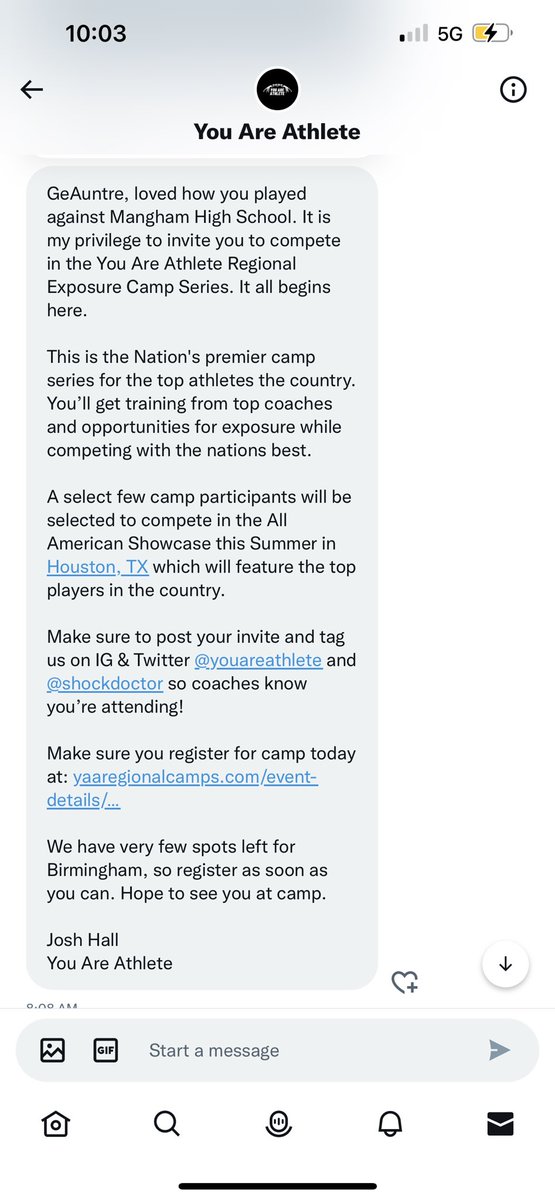 Blessed for the offer to compete 🫶🏽 <a href="/ShockDoctor/">Shock Doctor</a> <a href="/youareathlete/">You Are Athlete</a>