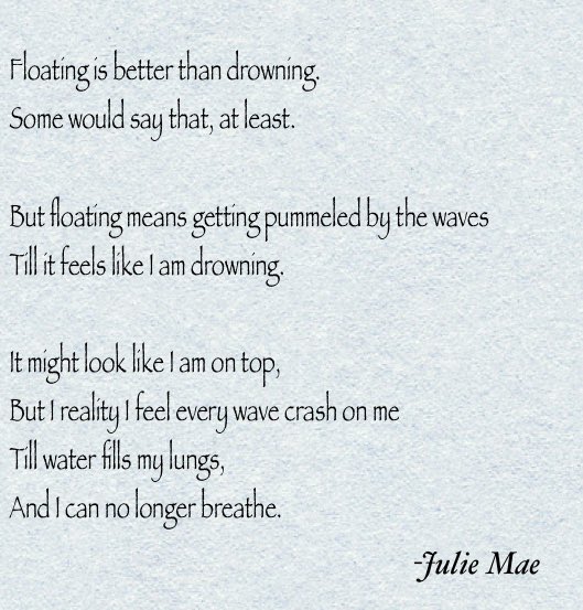 mentalcage24's tweet photo. drowning #floating #drowning #surviving #dying #waves #crash #depression #anxiety #trauma #ptsd #writer #poetry #depressedquotes #sadpoetry #writersoftwitter #poetsofTwitter https://t.co/fYtMiRRLLA