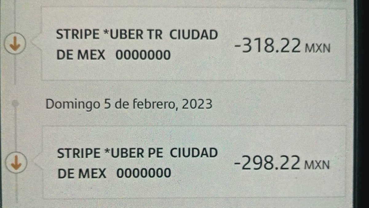 Joe_Traven's tweet photo. Todavía que doy propina; doble cargo de #Uber por el mismo viaje en Guadalajara de solamente 18 kilómetros. 🙄 Espero que me den una respuesta favorable.
Ya ha habido muchos casos así, así que tengan cuidado usuarios. https://t.co/pzV0TtuXTS
