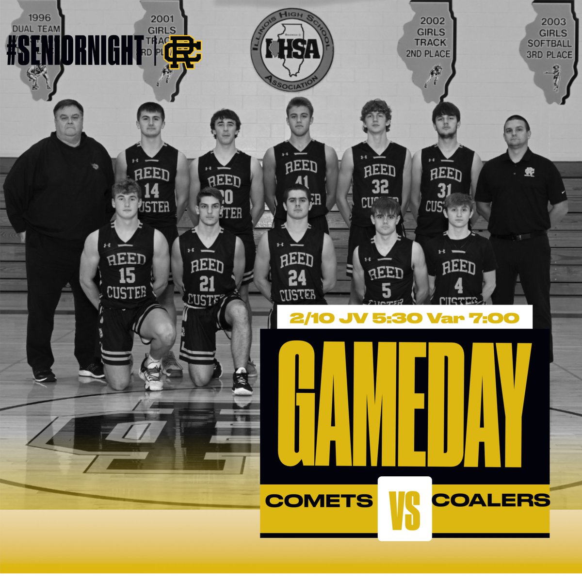 Come out and support the boys basketball team tomorrow night for Senior Night vs the Coalers.