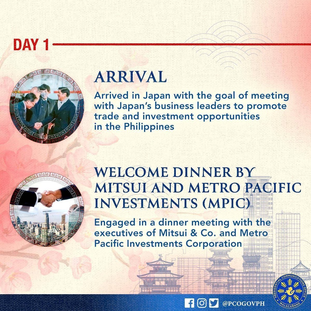 Sa simula ng opisyal na pagbisita ni Pangulong Ferdinand R. Marcos Jr. sa Japan, siniguro niyang paigtingin ang pakikipagtulungan ng ating bansa sa mga prayoridad na usapin.