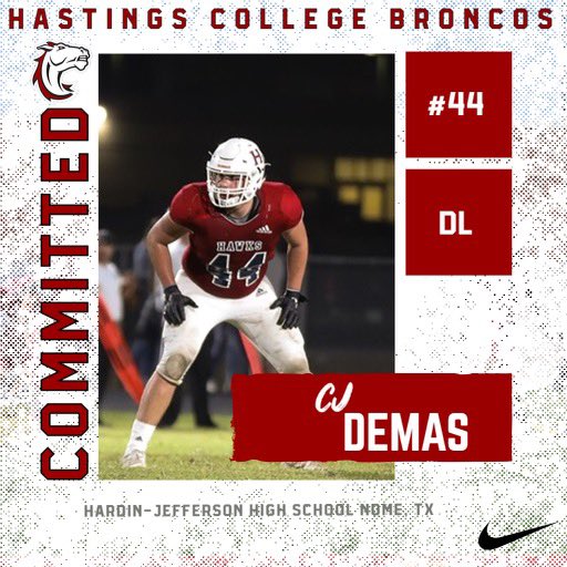 Excited to further my education and football career at Hastings College!!! GO BRONCOS @godalwayzfam1st <a href="/Coach_ZBass/">Zach Bass</a> @HCBroncoFball <a href="/CoachFranzen/">Matt Franzen</a>
