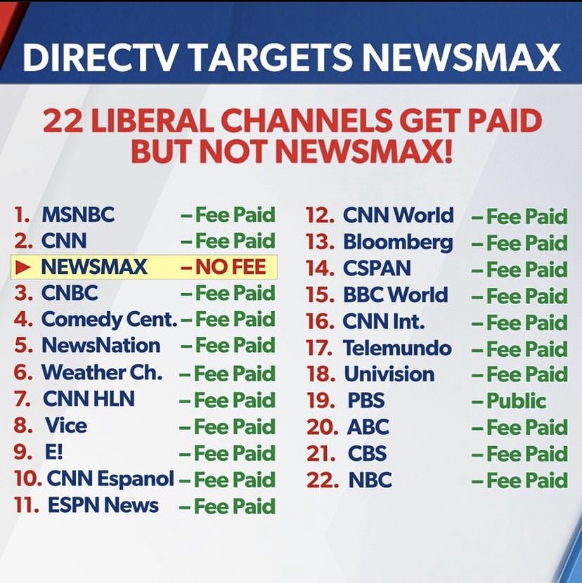 Towing the liberal line huh ⁦⁦⁦<a href="/DIRECTV/">DIRECTV</a>⁩ ⁦<a href="/ATT/">AT&T</a>⁩? #liberalism
