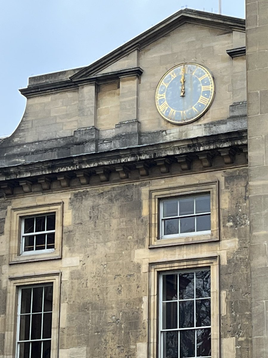 *Glitch in time*

The Worcester College clock has stopped;
It’s stuck right there at 12 o’clock.
And when I pass you’ll hear me say:
“The time is right but twice a day.”