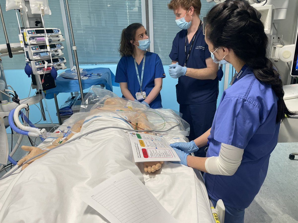 LJMottram's tweet photo. RICU Intro 2Practical Skills
Tubes /traches /lines
Including ultrasound vein phantoms ๐ฉป
Undergrad/postgrad/taster FY learning together ๐
#SimRoom #FOAMcc #ricu https://t.co/YO4zoW4ych