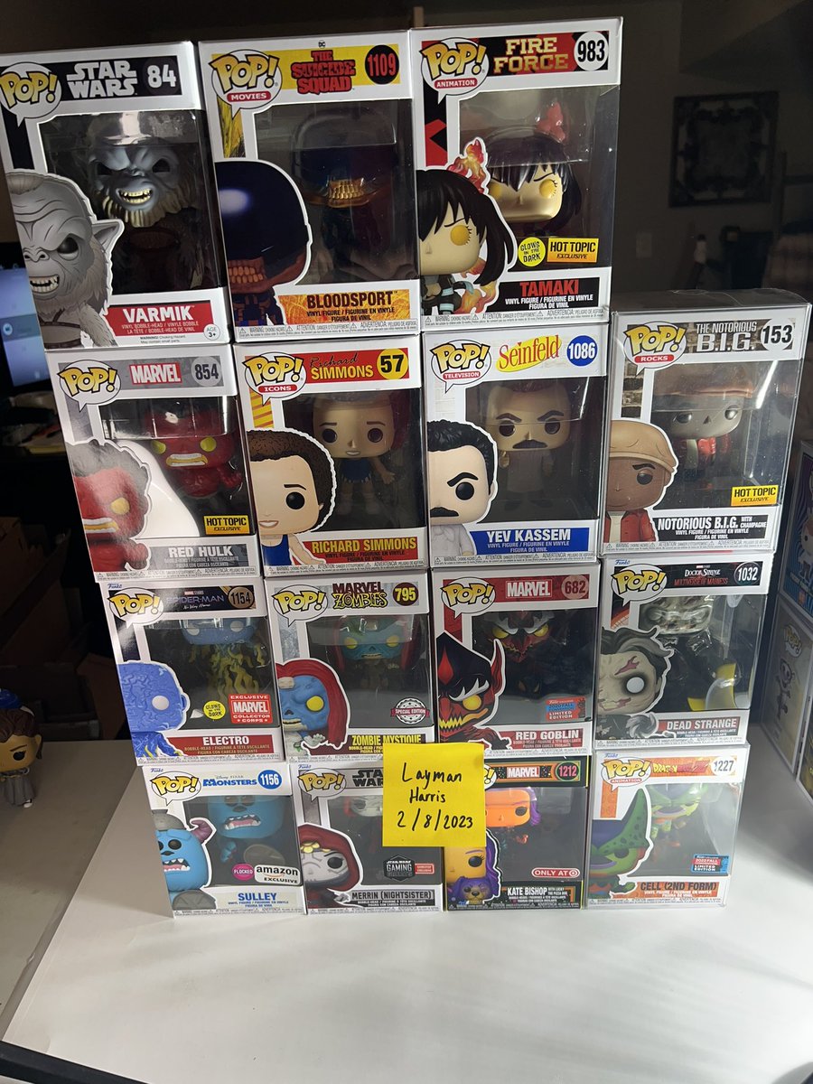 LaymansPOPS's tweet photo. Go check out the ebay for all these bangerrrr pops!!! https://t.co/NrDuyQhUtZ. Follow my @Whatnot hoping to be streaming and selling on there soon! Checkout @shhhhweaty eBay for bangersss as well!!!!

#funko #funkopop #marvel #disney #DragonBallZ #instagram #squidgame #funkofair https://t.co/NhZVKXg7H1