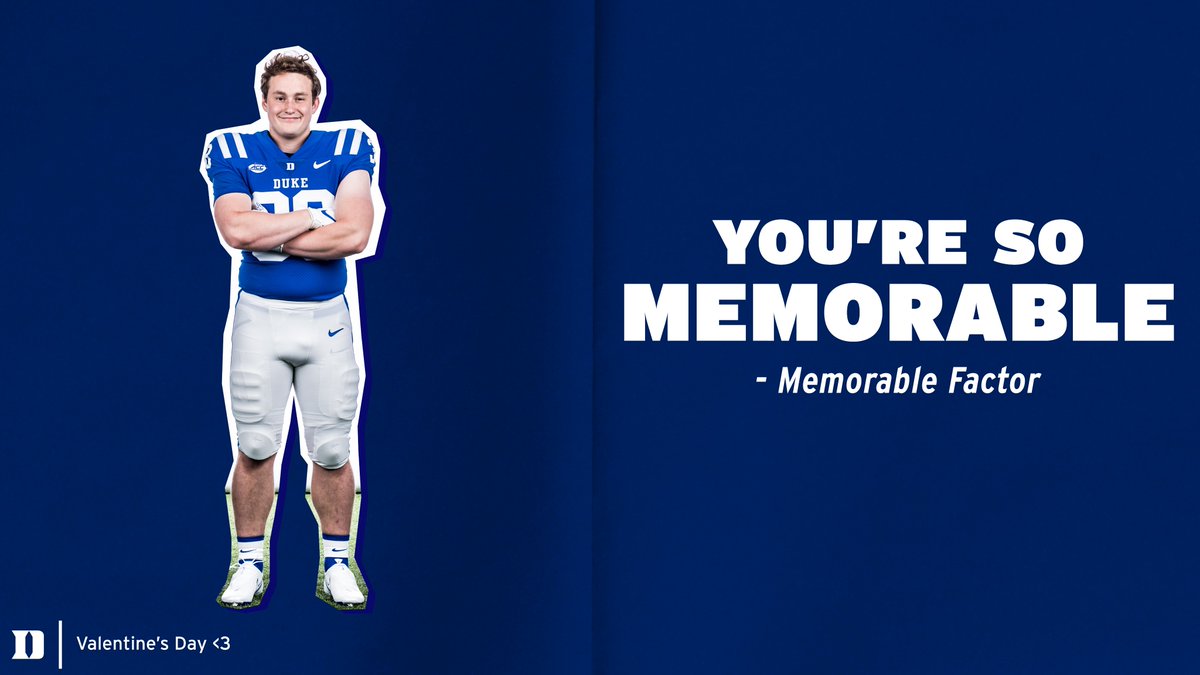 DukeFOOTBALL's tweet image. Always remember that you're a catch! 

Happy Valentine's Day from Duke Football