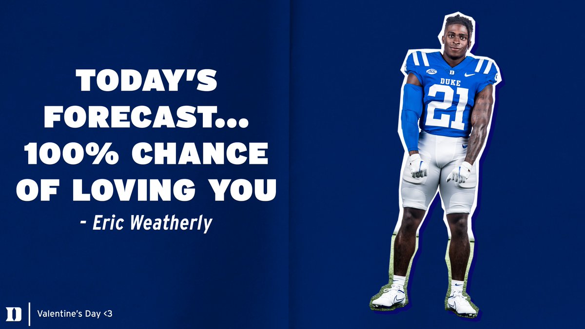 DukeFOOTBALL's tweet image. Always remember that you're a catch! 

Happy Valentine's Day from Duke Football