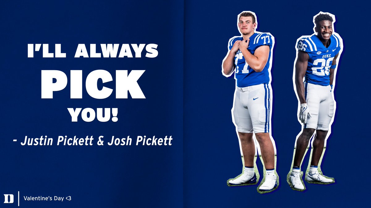 DukeFOOTBALL's tweet image. Always remember that you're a catch! 

Happy Valentine's Day from Duke Football