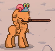 been playing pony town again with my latest creation, buff gary 