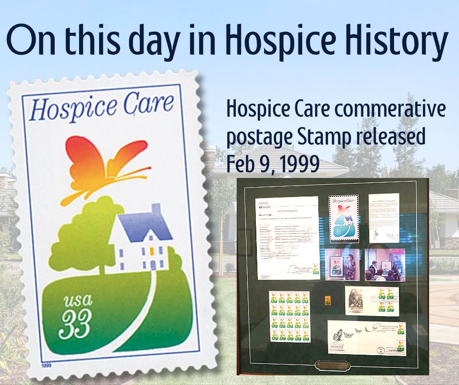 HospiceSJ's tweet photo. On this day in Hospice History, hospice care commemorative postage stamp was released Feb 9, 1999.
#throwbackthursday #hospice #history #usstamp #dayinhistory https://t.co/Cd9iwQk7wH
