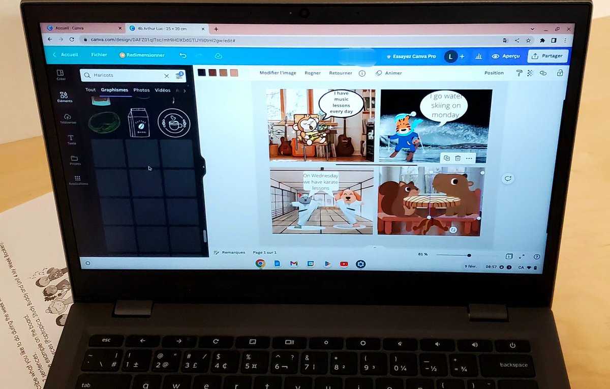 JeremyVanRanst_'s tweet photo. Travailler l'écriture en #anglais peut aussi se faire avec la #bandedessinée 😀 sur @canva, avec les 4e années ! @ursulinesquebec
#ednum #numérique #chromebook https://t.co/eII3zdEkph
