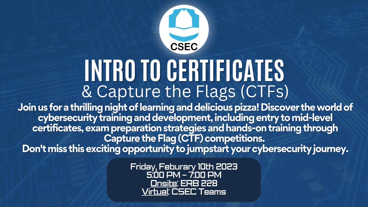 Cyber Security Club @ UT Arlington tweet media