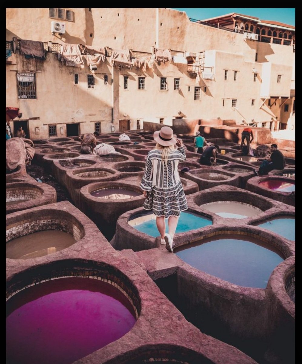 The world-famous tanneries of Fez consist of many stone vessels carefully built side by side in the heart of Fez el-Bali.
moroccoinsightexcursions.com/things-do-fes/

#travel#moroccoimperialcities#trips#traveldestinations#moroccotravel#coupletravel#honeymoon#desert#food#viajes#destinostredeviage#fes