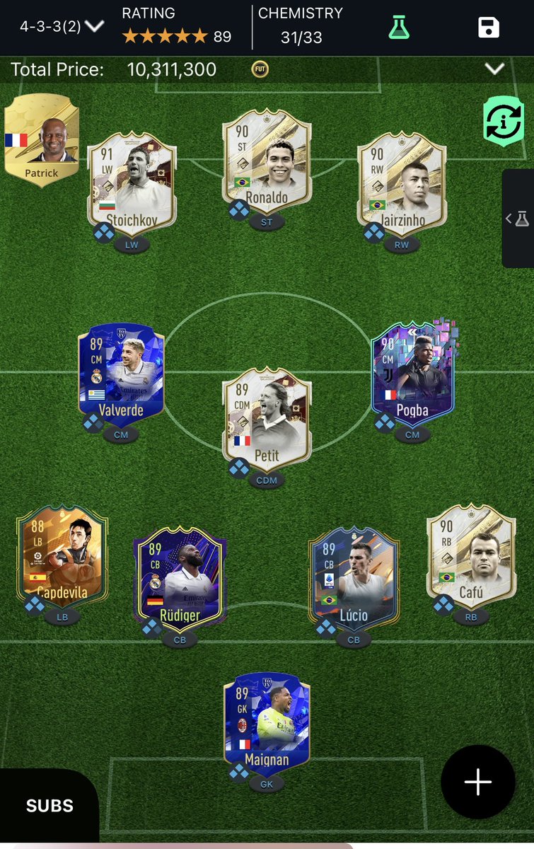 Rod_Novaes's tweet photo. @DonkTrading Which team would you choose? Rudiger and Lúcio are tradable, I could sell them and complete Mbappe, but I’ll have to bench Valverde and bring those CBs in. https://t.co/zbcf70KIRR