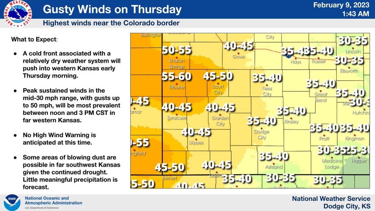 NWS Dodge City on Twitter "A relatively dry weather system will bring